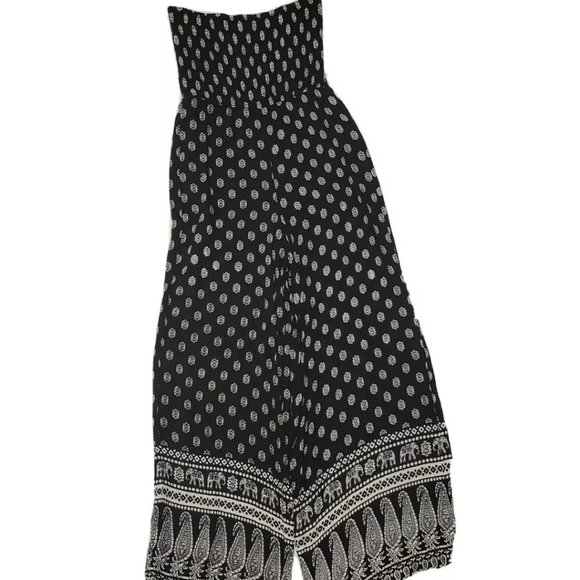 Forever 21 Pants - FOREVER 21 WIDE PANTS SMOCKED JUMPSUIT SIZE MEDIUM